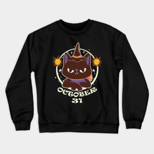 October 31 Funny Cat Halloween Crewneck Sweatshirt